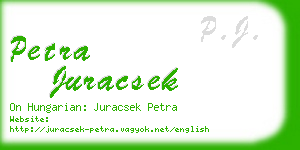 petra juracsek business card